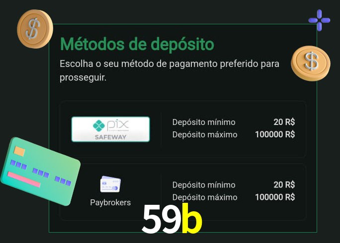 O cassino 59b oferece uma grande variedade de métodos de pagamento